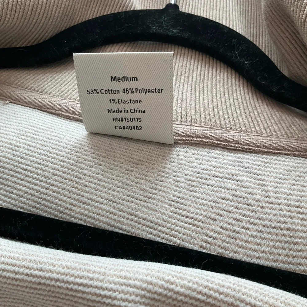 Varley Beige Ribbed Zip-Up Jacket - Picture 5 of 5